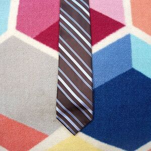 Michael Kors Men's Tie 100% Silk black‎ blue stripes